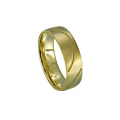 IP Plating Gold CNC Groove Imitation Woman Man Jewelry Rings